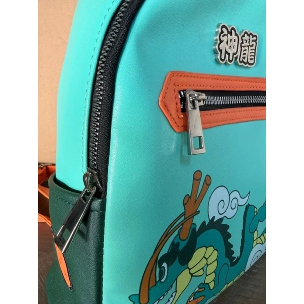 Dragon Ball Super Shenron Mini Backpack Bioworld Teal Orange Anime Bag